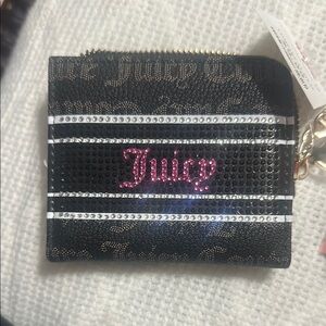 Juicy Couture Black Wallet with Pink Sparkle